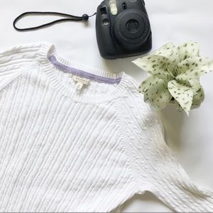 Sonama White Scoop Neck Knit Sweater